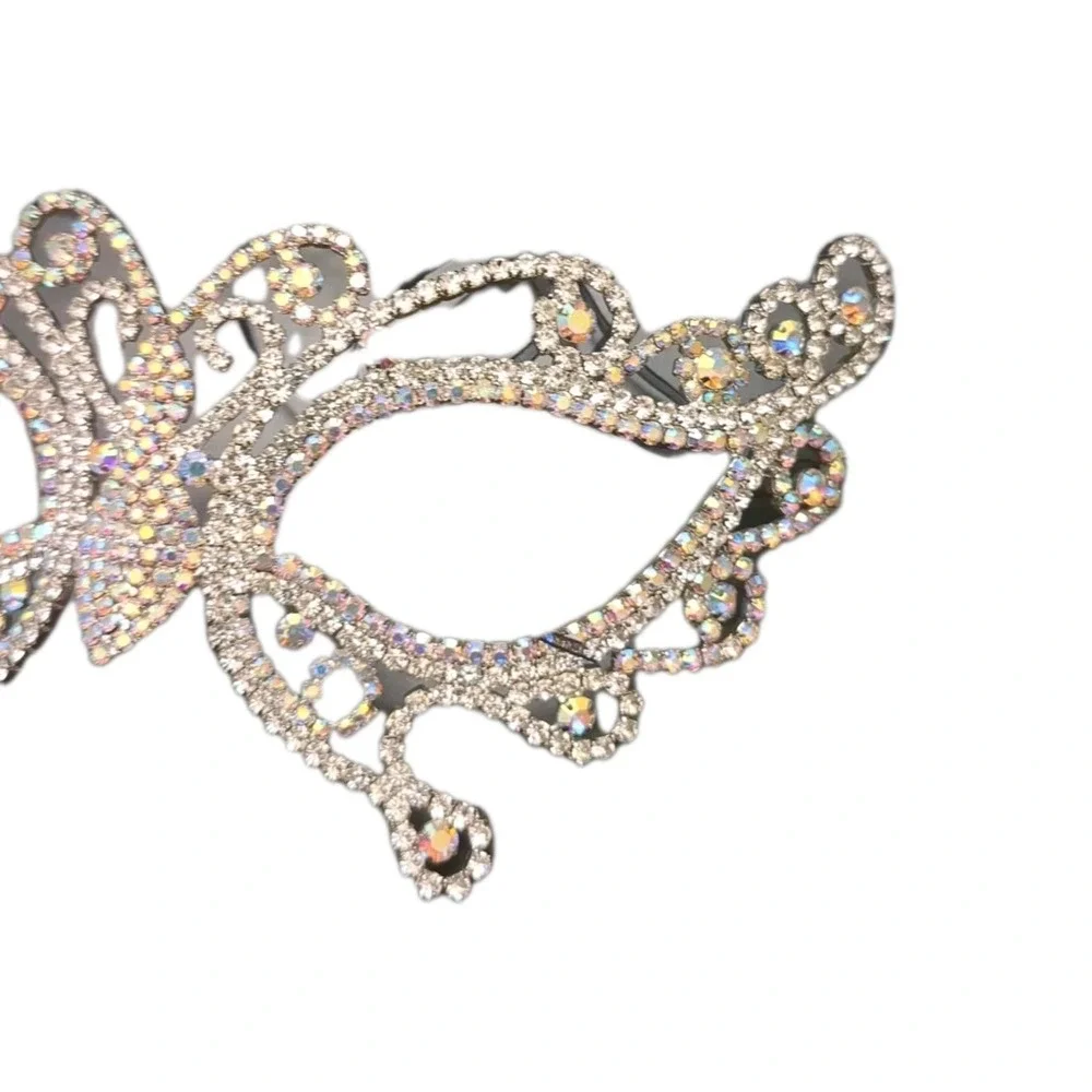 Pre-owned Masquerade Wedding Rhinestone Party Evening Prom Mardi‎ Gras